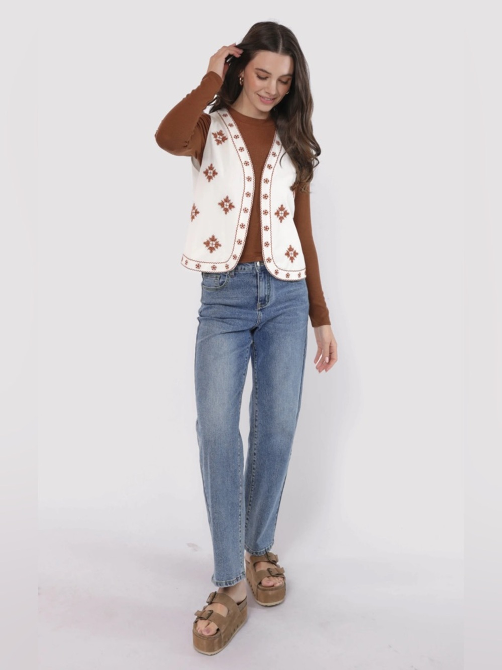 57. Sadie & Sage Embroidered Vest